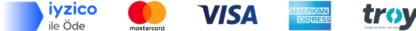 iyzico, Mastercard, Visa, American Express, Troy